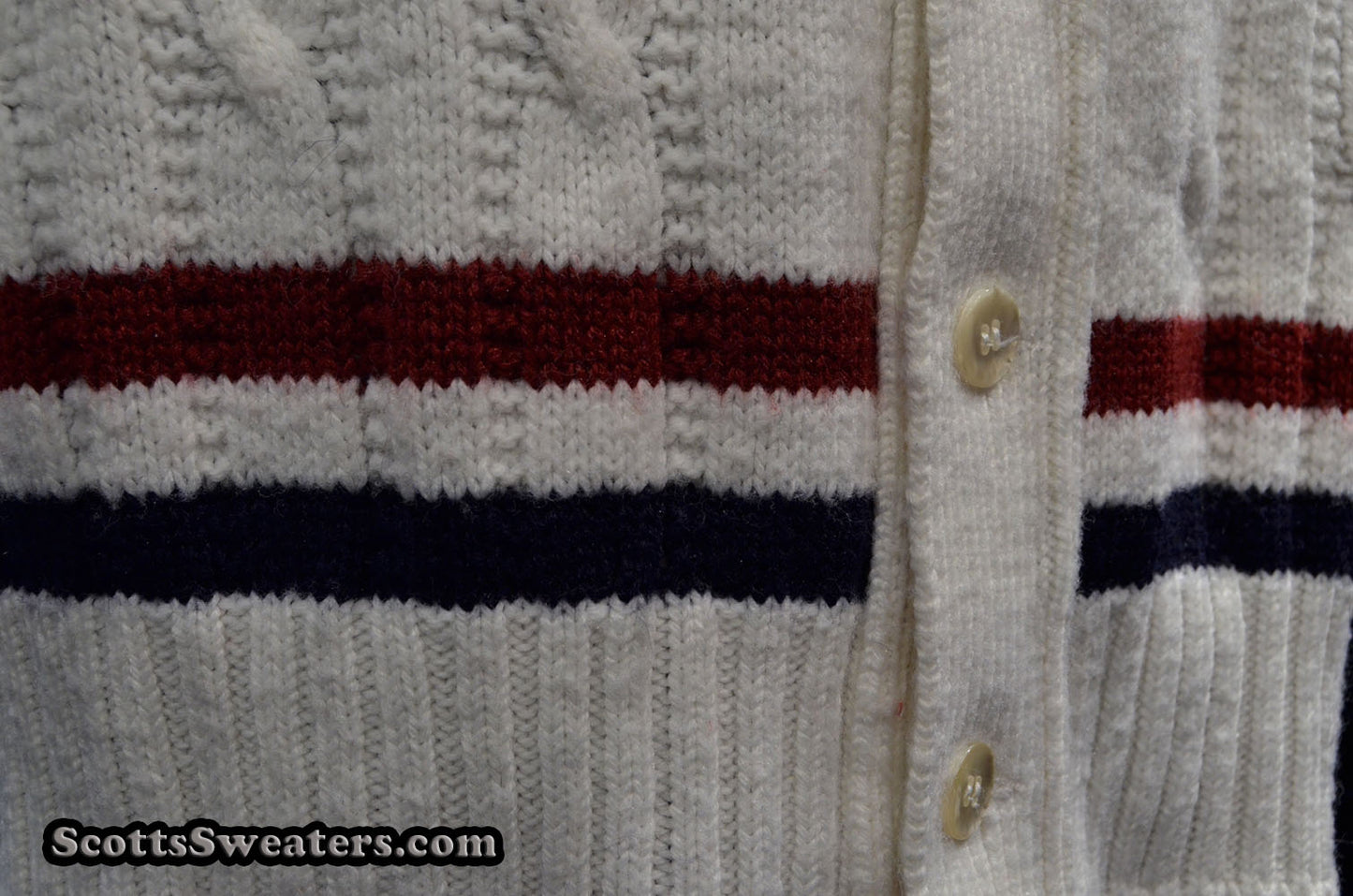 Men's Classic Cardigan Tennis Sweater by Ken Rosewall- Revere [#615-069]