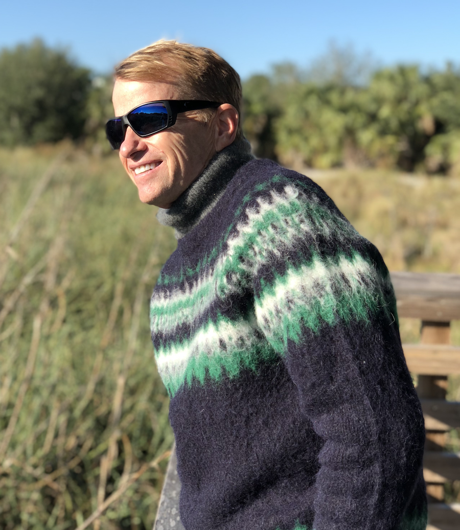 Men's Navy-blue Alpaca Crewneck Sweater by J.CREW [#615-074]