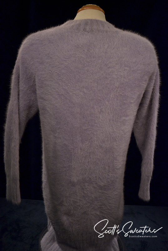 Light-blue Angora Crewneck Sweaterdress