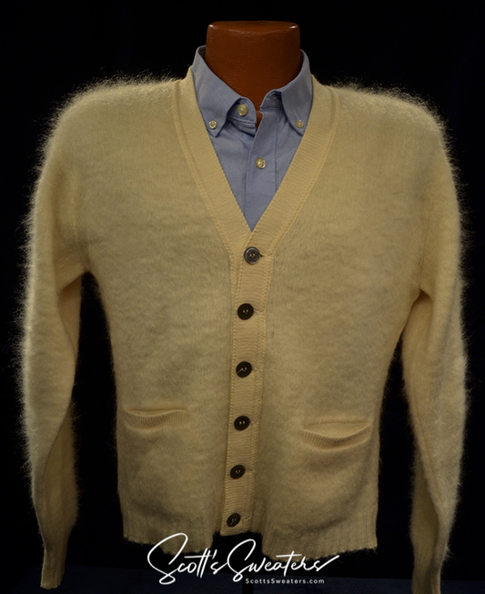 Men's Retro Classic Mohair Cardigan Sweater [#615-093]