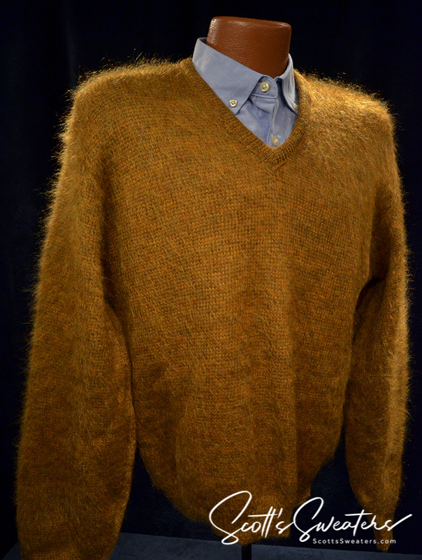 Golden Retro Classic Original Mohair V-Neck Sweater by Kandahar Deluxe [616-012]