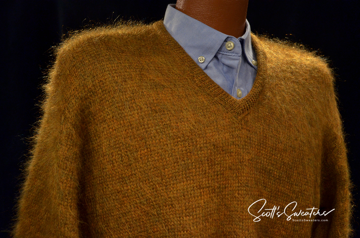 Golden Retro Classic Original Mohair V-Neck Sweater by Kandahar Deluxe [616-012]