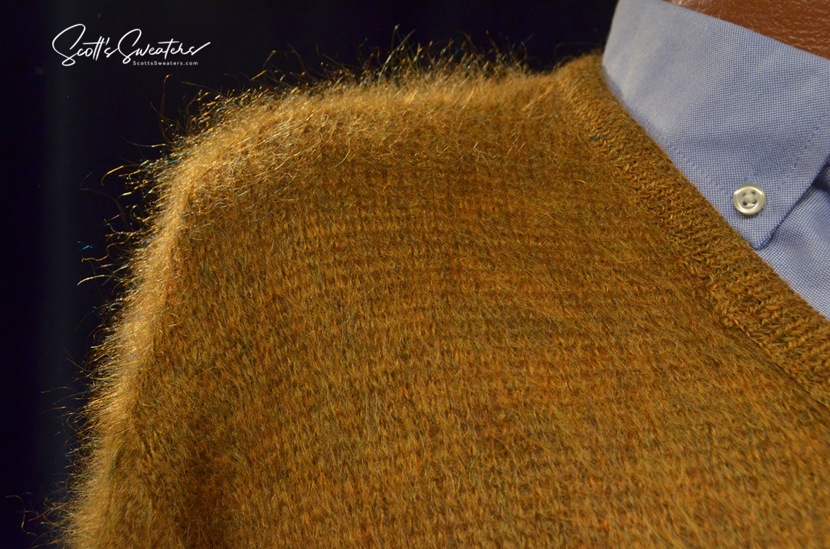 Golden Retro Classic Original Mohair V-Neck Sweater by Kandahar Deluxe [616-012]