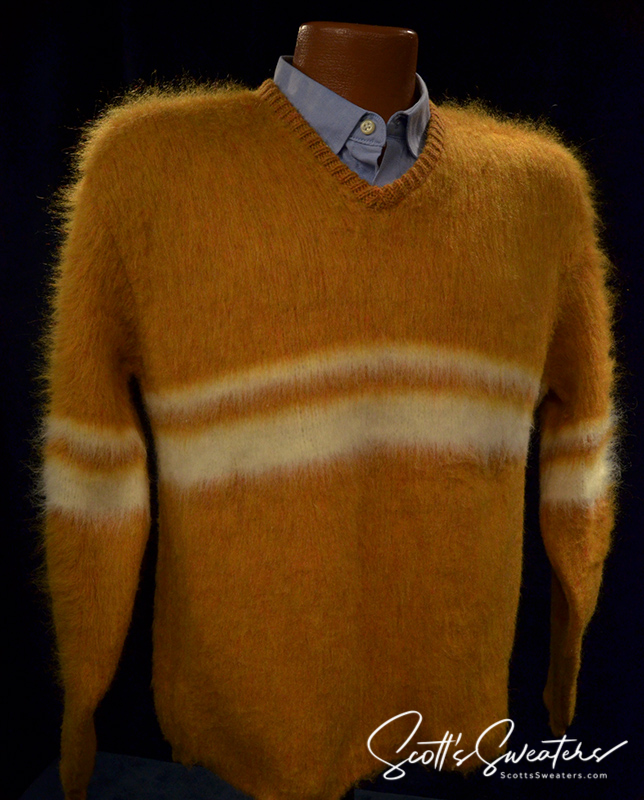 Golden Retro Classic Original Mohair V-Neck Sweater by Mr. Pro [616-014]