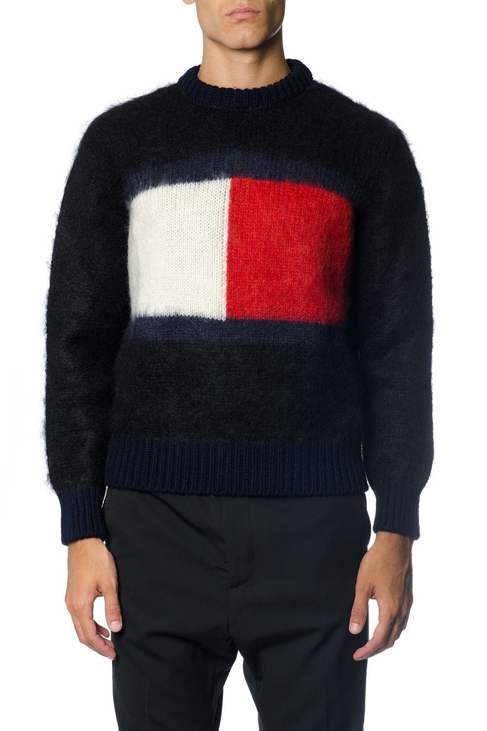 Men's Crewneck Mohair Sweater by Tommy Hilfiger [#616-025]