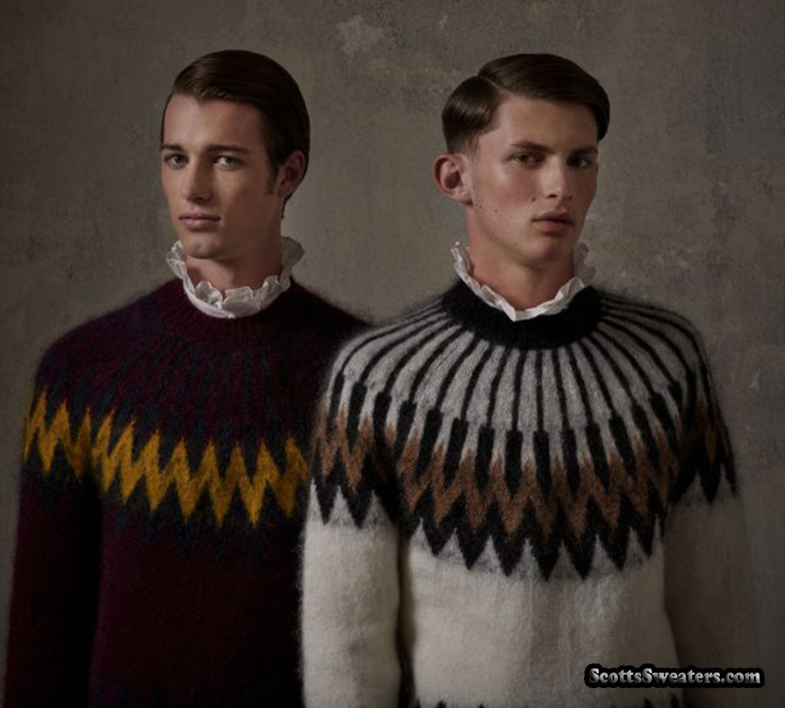 Men's Crewneck Mohair Sweater [#616-040] – Scott's Sweaters