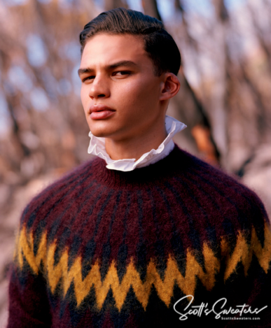 616-040 Men's Crewneck Mohair Sweater by Erdem x & H&M