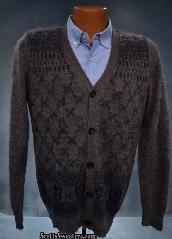 Men's Skull Design Mohair Sweater by Zara [#616-069]