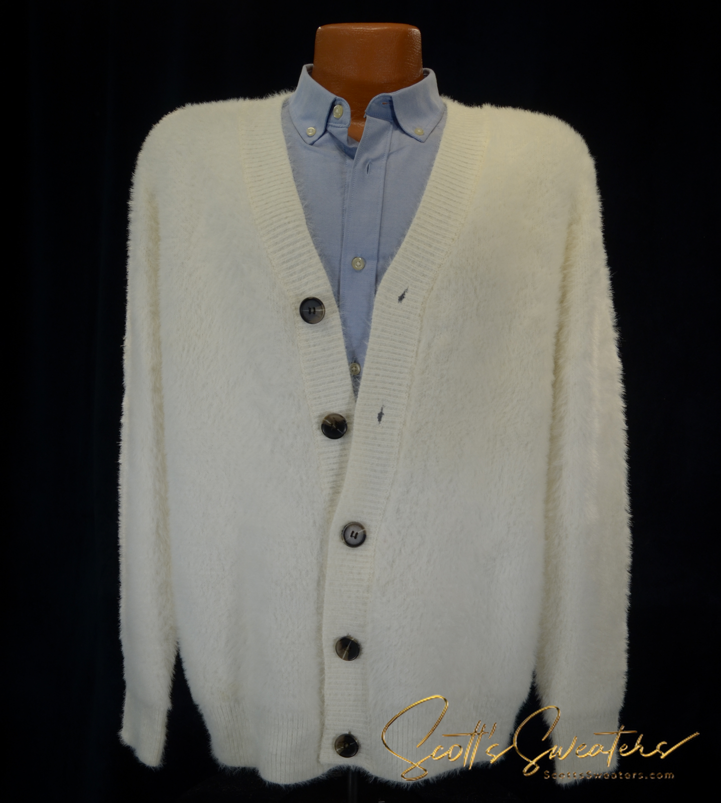 Ultra-Soft Men's Plush Cardigan Sweater [617-035]