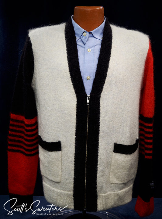 Young Men's Skateboarder Street Wear Mohair Cardigan Sweater by WeSC [#617-042]