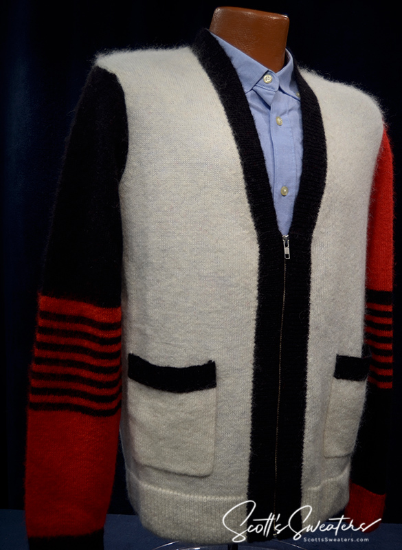 Young Men's Skateboarder Street Wear Mohair Cardigan Sweater by WeSC [#617-042]