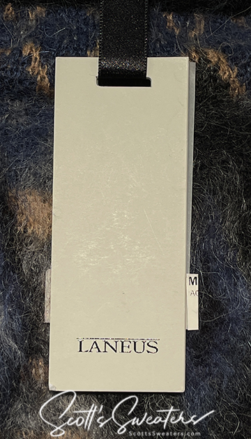 617-055 メンズ クルーネック モヘア セーター by Laneus