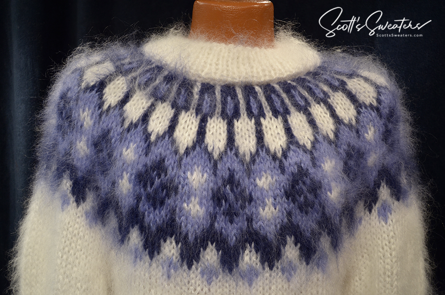 Men's Hand-knit Turtleneck Mohair Sweater [#617-073]