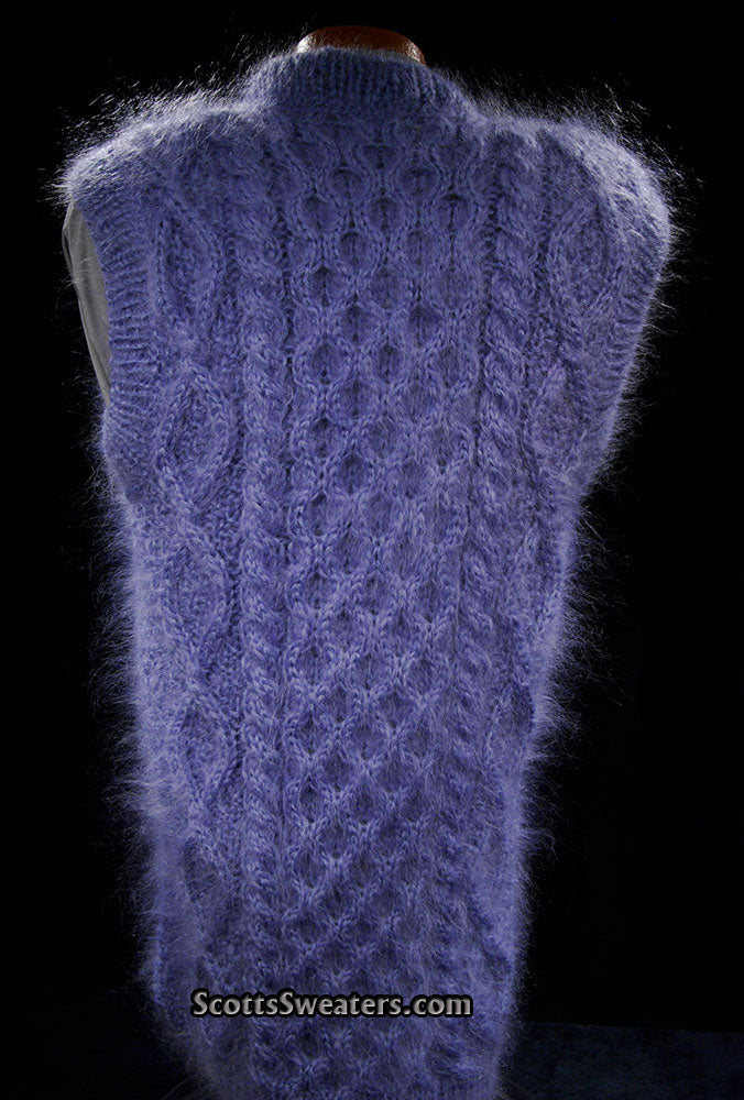 Men's Handknit Mohair Sleeveless Sweater Vest [#700-024V]