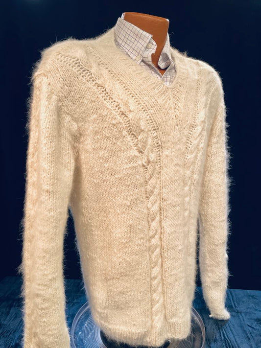 Men's Home-Spun Angora-Silk Sweater