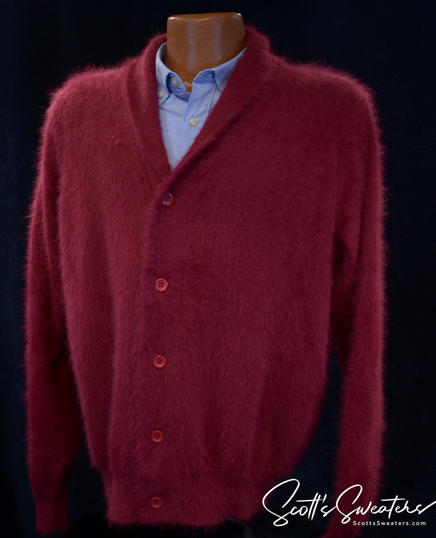 Men's Angora Cardigan Sweater 701-025CrdSW