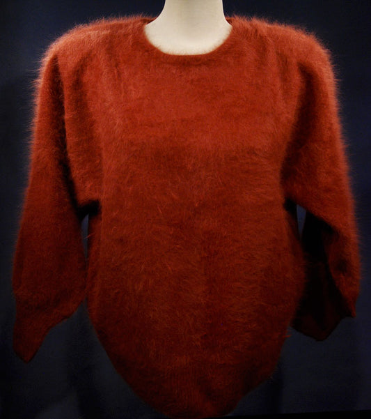 Woman's Angora Jewel-neck Sweater by Connie A Lee