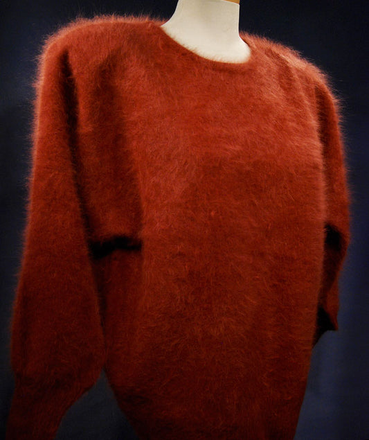 Woman's Angora Jewel-neck Sweater by Connie A Lee