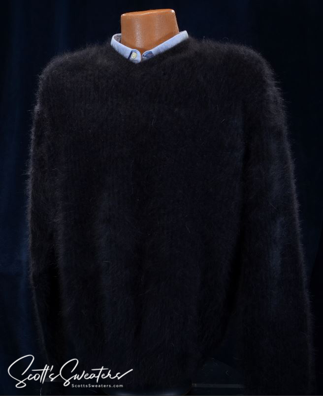 618-021v Men's Rib-Knit Soft Luxurious Angora Sweaters